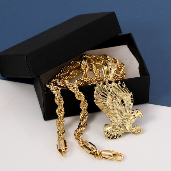14k Gold Eagle 20 Necklace